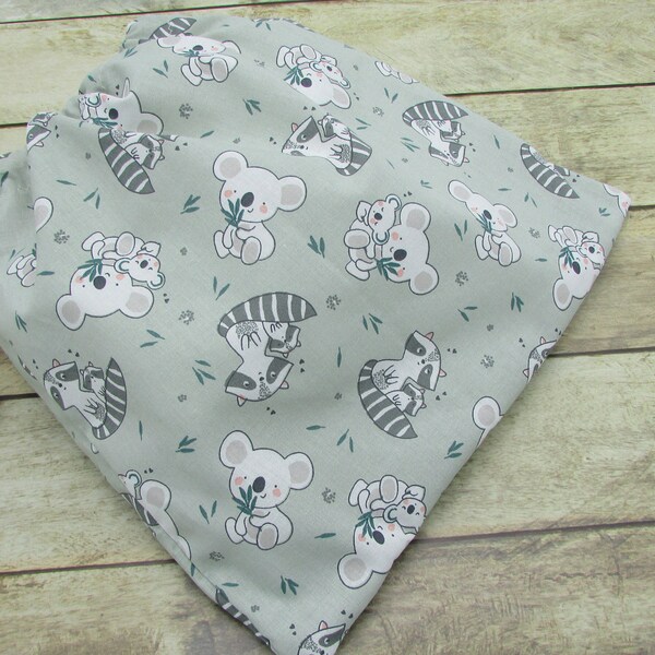 Sac à doudou à personnaliser en tissus 100 % coton , sac pyjama, sac de sport enfant, sac d'école  - 29 x 29 cm - 509