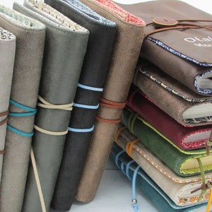 Book protector to personalize, book cover (6 formats), imitation leather book cover in various colors