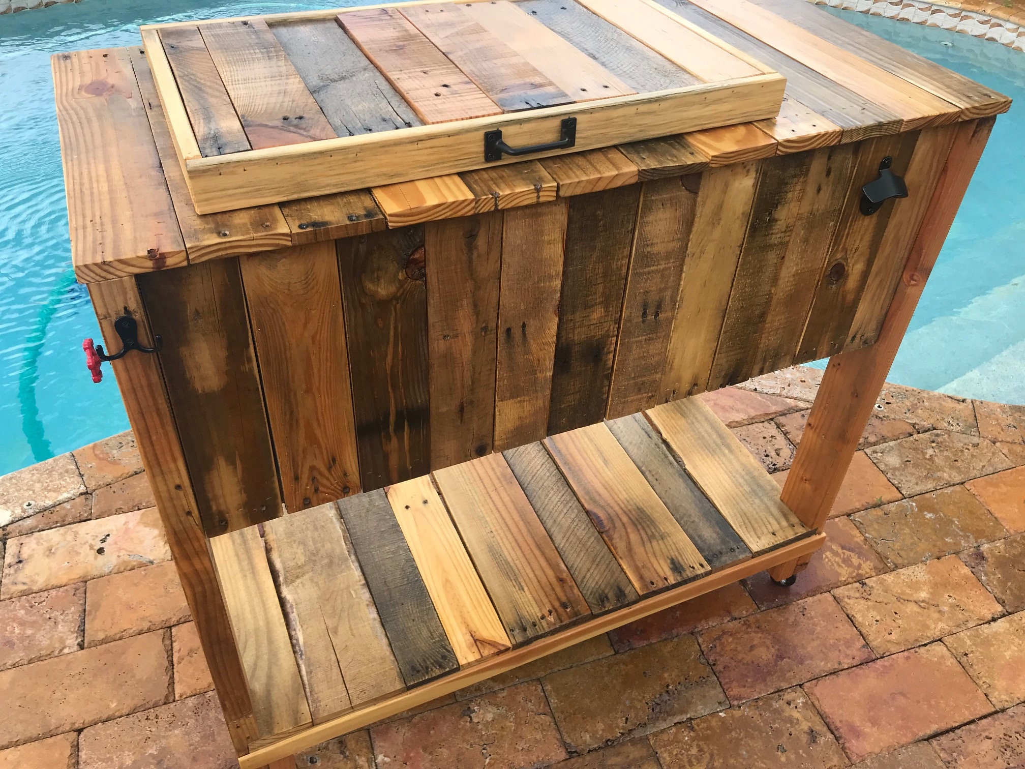 Wooden and Foam Rustic Beer Cooler Box Mexican Handcrafted Beer