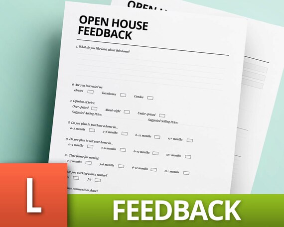open house feedback template real estate template realtor etsy real estate open house template