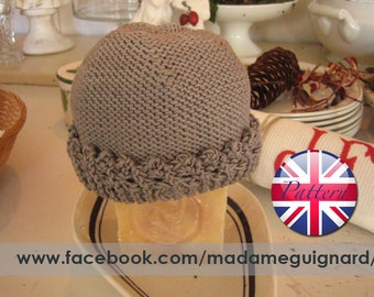 Free Knitting Hat pattern. (PDF) Newborn Hat. For Lullaby Booties from DROPS (design: no u-061-by) Free Knitting pattern