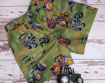 Boys Tractor shorts denim blue , childrens shorts , cotton, clothing for kids , 1 year , 2 years ,3 years 5-6 years boys shorts, tractor mad