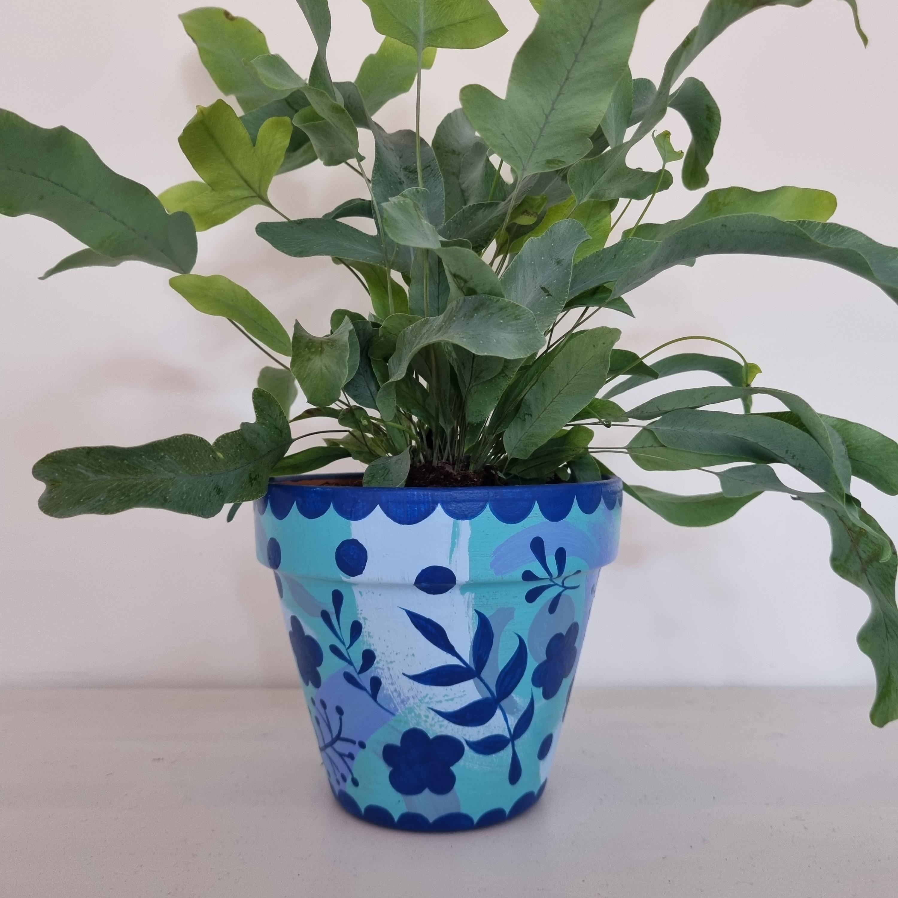 手描きの観葉植物の鉢、それぞれユニークなデザイン - Etsy 日本
