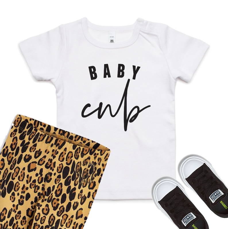 Baby cub matching baby kids baby cub natural cotton t-shirt tee mom mum and baby bebe bub style motherhood