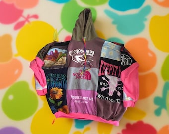 La sudadera con capucha de patchwork de Roadie
