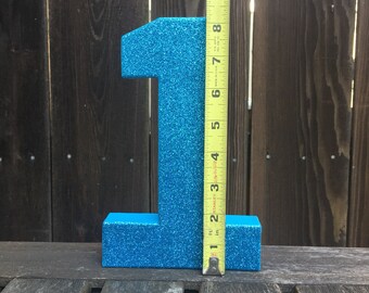 Number 1 Photo Prop, Number One Photo Prop, Number One, Turquoise, First Birthday, 1st Birthday,Turquoise Number 1,Table Centerpiece,8 inch