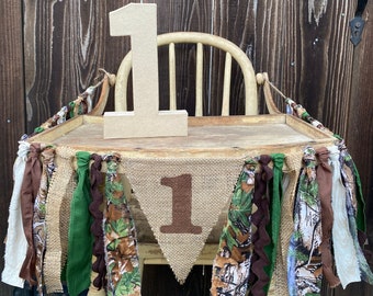 High Chair Banner,Camo High Chair Banner,First Birthday,Hunting,1st Birthday, Camo Theme,Camo Birthday,Hunting Theme,Camouflage,Baby Shower