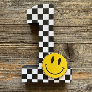 One Happy Dude,One Happy Dude Decor,One Happy Dude Birthday,Smiley Face,One Happy Dude Number,Lightening Bolt,Smiley Face Birthday,Checkered