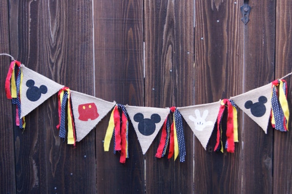 Mickey Banner,Mouse Banner,Mickey Decor,Mickey Party,First Birthday,1st Birthday,Mouse Ears,Mickey Birthday,Disney Birthday,Disney Banner