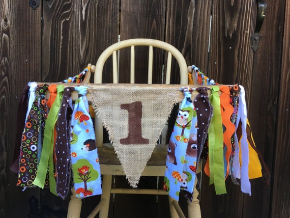 High Chair Banner, Woodland High Chair Banner, Woodland Banner, Woodland Birthday, Forest Friends, 1st Birthday, First Birthday, Baby Shower