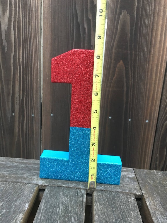 Number One,Photo Prop,Number 1,Dr Seuss Inspired, 1st Birthday,First Birthday,Number One Photo Prop,Cake Smash,Table Centerpiece, 8 Inches