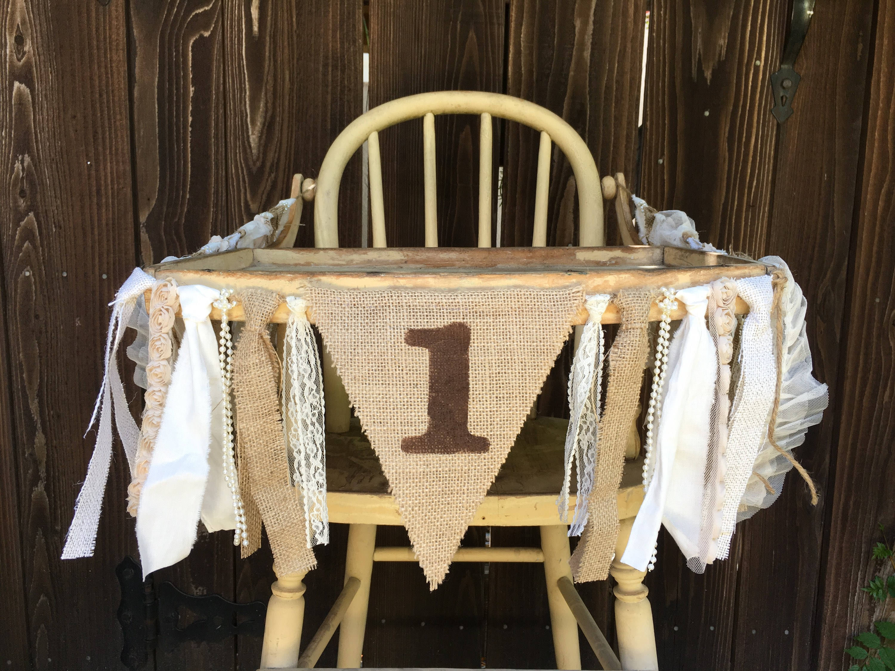 rustic high chair