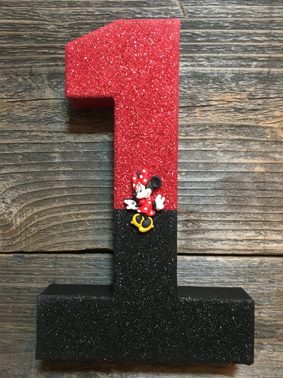 Number 1 Photo Prop,First Birthday,1st Birthday,Minnie Inspired,Mouse Birthday,8 inch,Number One,Number 1,Photo Prop,Table Centerpiece