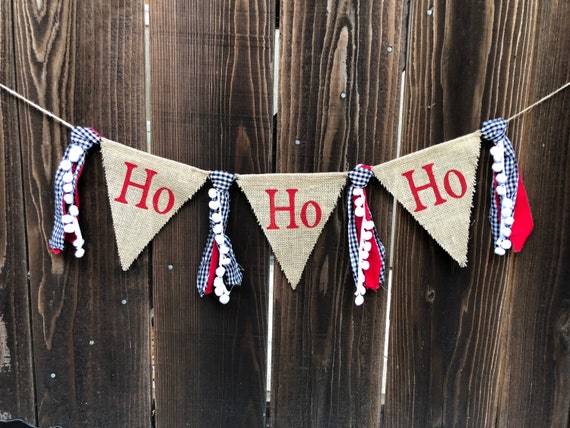 HoHoHo Banner,Farmhouse Christmas,HoHoHo,Farmhouse,Christmas Banner,Santa, Christmas Decoration,Christmas Decor,Holiday Decor,Photo Prop