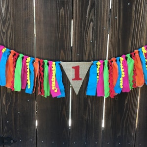 High Chair Banner, First Birthday, 1st Birthday, Fiesta Birthday, Uno Birthday, Cinco De Mayo, Taco Birthday, Rainbow, Encanto,Photo Prop image 2