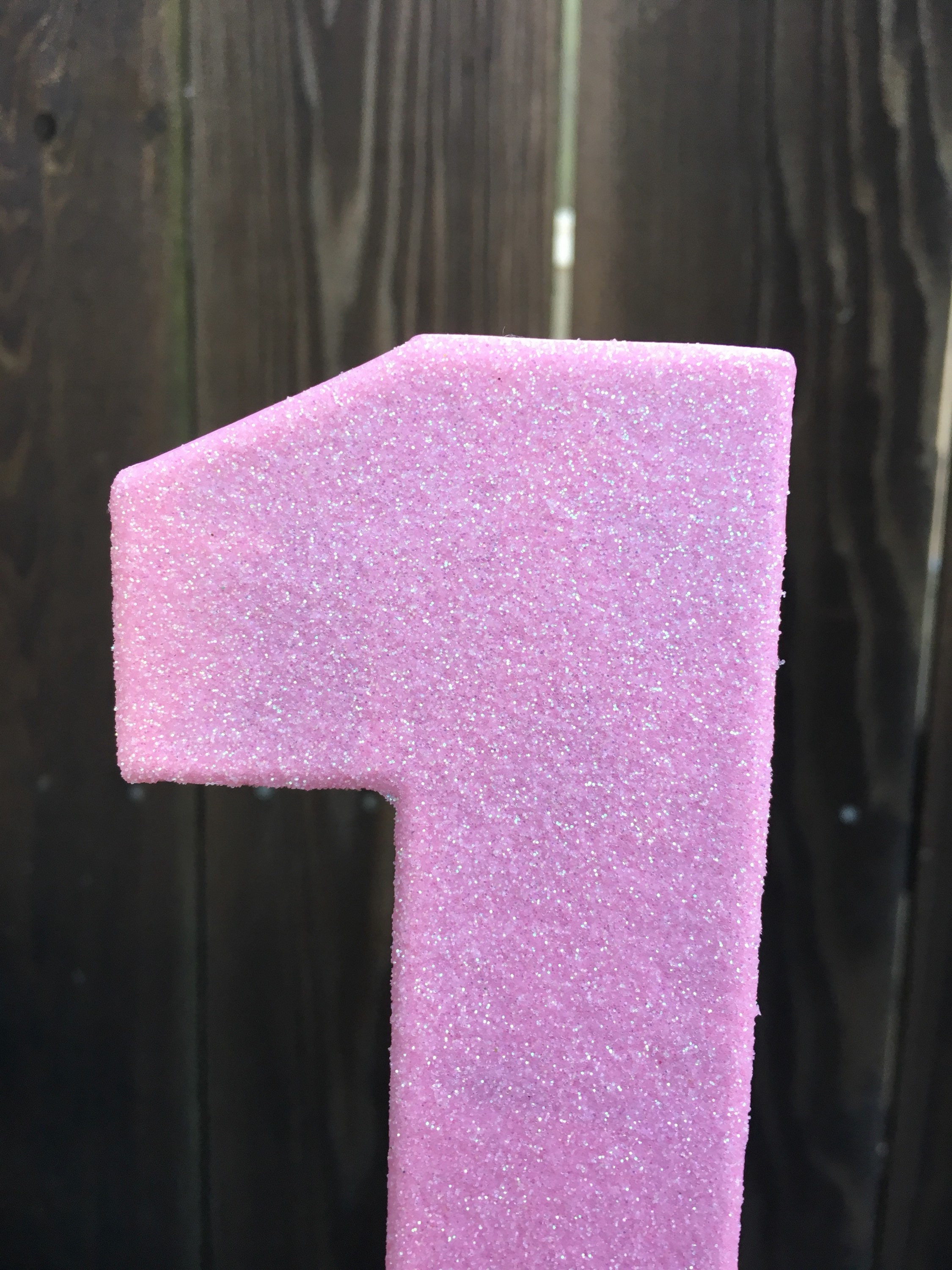 Number 1 Photo Prop First Birthday Pink 1 Pink Glitter - Etsy