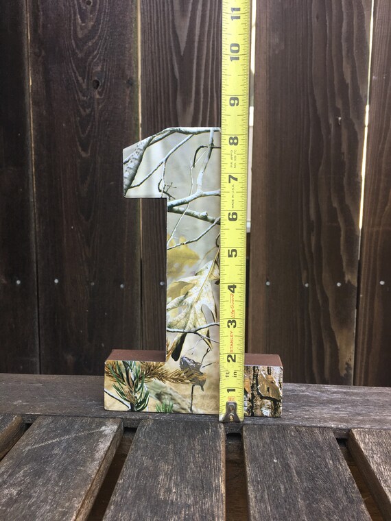 Number 1 Photo Prop, First Birthday, Camo Number 1, Camo Birthday, Camo, Brown Camo, Number One, 1st Birthday, Table Centerpiece, 8 inches