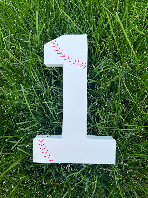 Number 1 Photo Prop,First Birthday,Baseball Number 1,Sports Birthday,Baseball,Baseball Theme,Number One,1st Birthday,Table Centerpiece