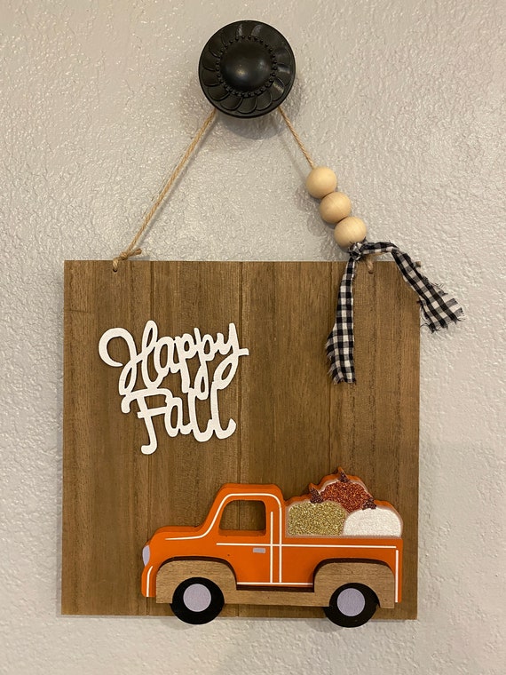 Fall Decor,Fall Sign,Fall,Truck Decor,Hello Fall Sign,Happy Fall,Fall Wall Sign,Fall Home Decor,Fall Truck,Autumn Sign,Vintage Truck,Pumpkin