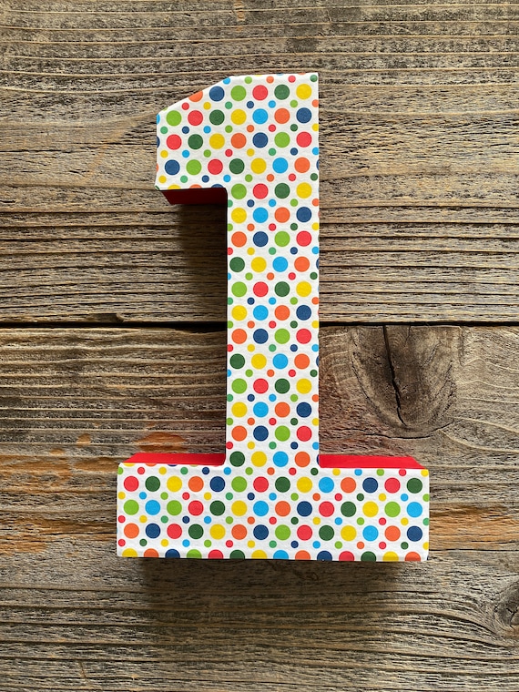 Number 1 Photo Prop,First Birthday,Circus First Birthday,Polka Dot,Cake Smash,Circus,Number 1,1st Birthday,Centerpiece,Polka Dot Number