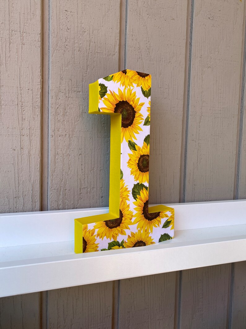 Sunflower Number Pattern Number 1 Photo Prop,first Birthday,sunflower First Birthday,sunny,cake ...