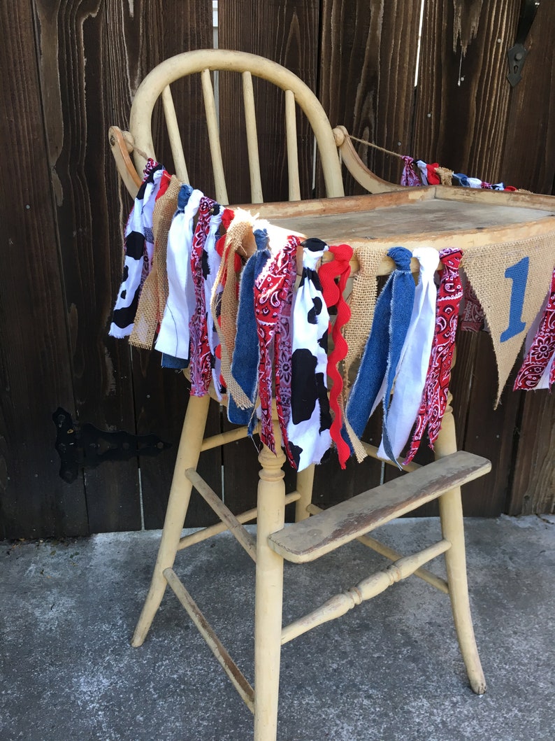 High Chair Banner 1st Birthday Cowboy Banner Cowgirl | Etsy