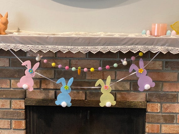 Easter Felt Banner,Easter Felt Garland,Easter Felt Bunny,Felt Bunny,Easter Garland,Felt Garland,Bunny Banner,Easter Bunny Banner,Easter