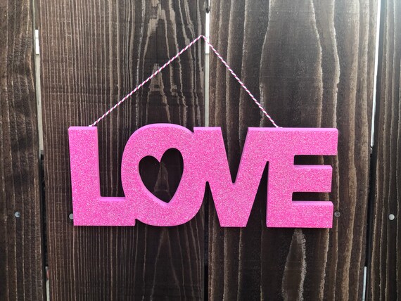 Love Sign,Love,Love Letters,Valentines Day Decor,Valentines Decor,Glitter Letters,Love Decor,XO Sign,Anniversary,Valentines Day,Wedding