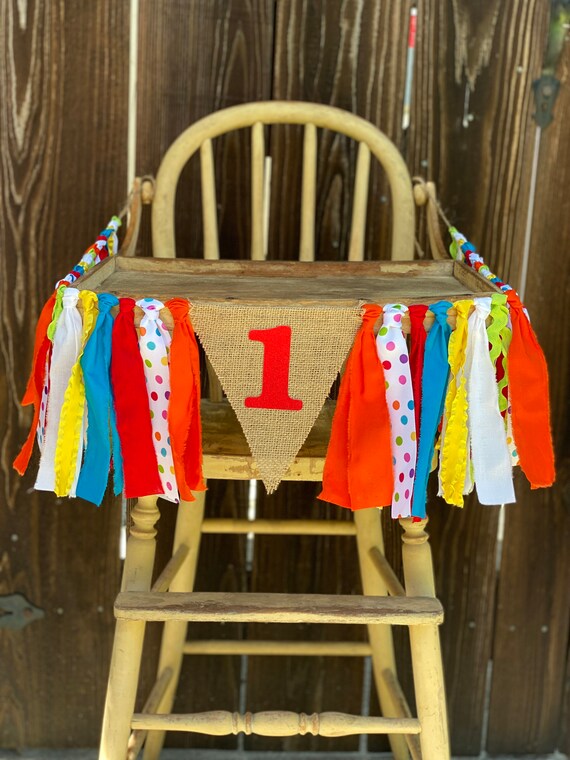 High Chair Banner, Circus Birthday, First Birthday , 1st Birthday, Boy Birthday, Girl Birthday, Photo Prop, Custom Banner, Baby Shower