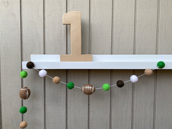 Football Garland,Felt Ball Garland,Football Banner,Sports Decor,First Birthday,1st Birthday,Football Party,Sports Birthday,Football Birthday