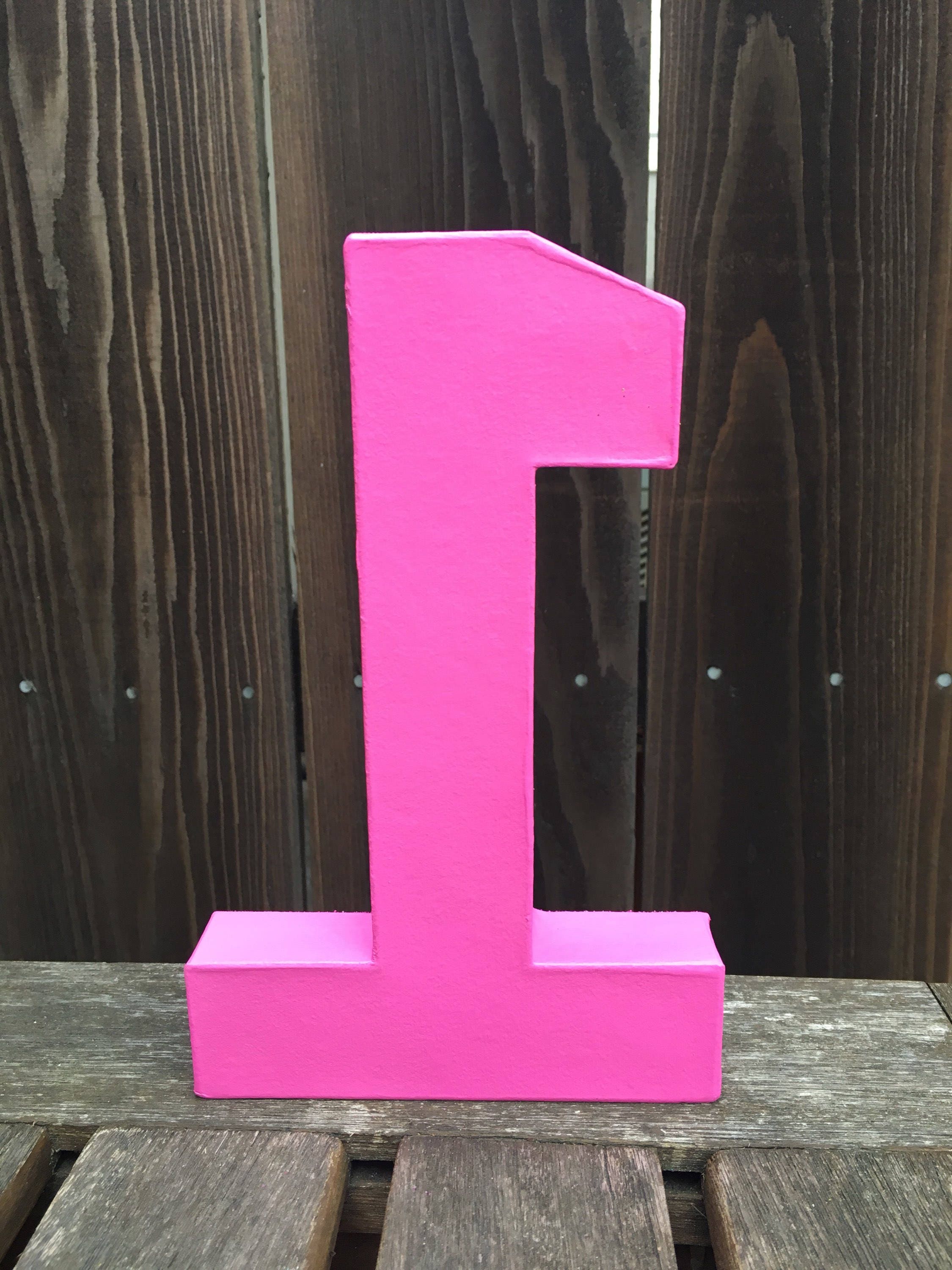 Number 1 Photo Prop First Birthday Pink 1 Pink Glitter - Etsy