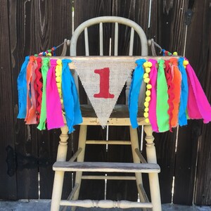 High Chair Banner, First Birthday, 1st Birthday, Fiesta Birthday, Uno Birthday, Cinco De Mayo, Taco Birthday, Rainbow, Encanto,Photo Prop image 3