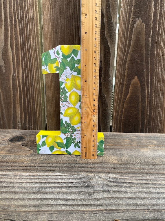 Number 1 Photo Prop,First Birthday,Lemon First Birthday,Main Squeeze,Cake Smash,Our Main Squeeze,Number 1,1st Birthday,Table Centerpiece