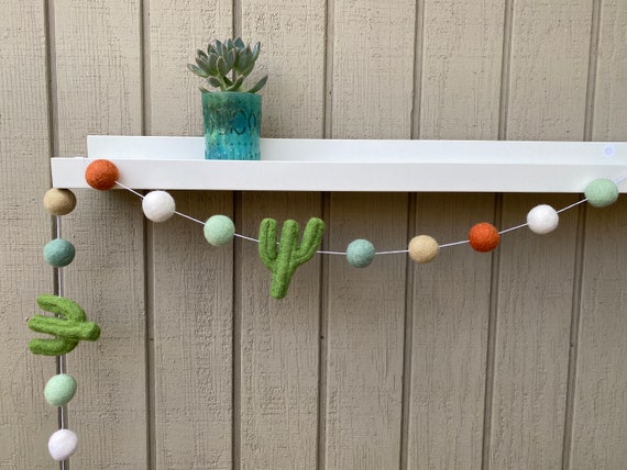 Fiesta Garland,Fiesta Felt Garland,Fiesta Decor,Felt Cactus,Felt Ball Garland,Cactus Garland,Fiesta Banner, Fiesta Siesta Tequila Repeat