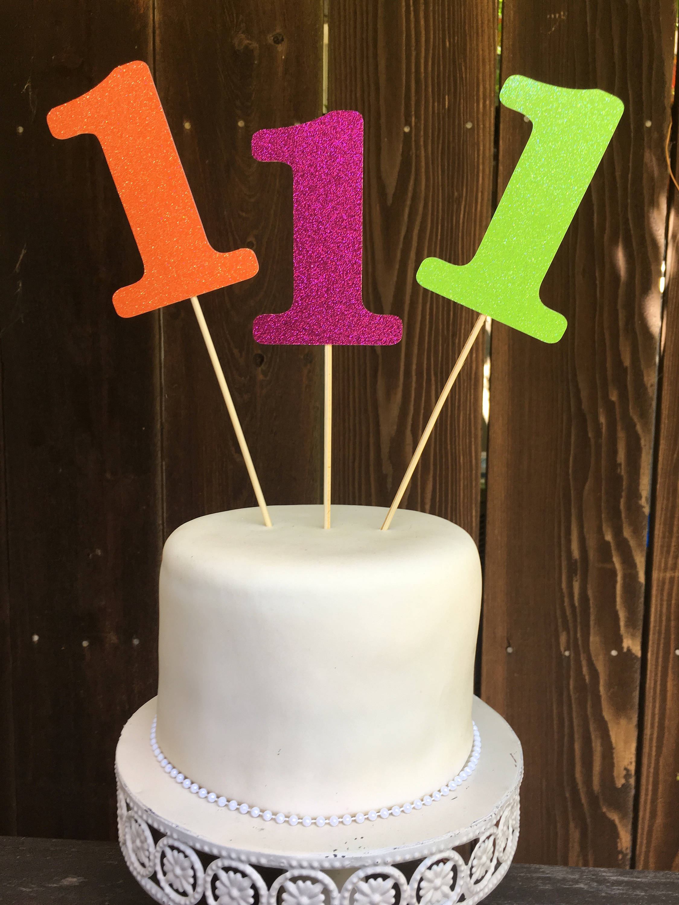 Cake Topper Glitter Number Number 1 Number One First Birthday