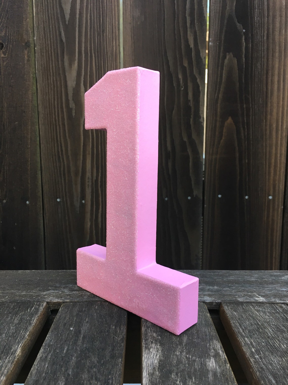 Number 1 Photo Prop First Birthday Pink 1 Pink Glitter - Etsy