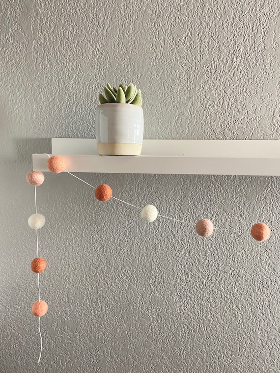 Boho Rainbow Felt Garland,Felt Garland,Boho Rainbow,Pom Balls,Felt Ball Garland,Boho Rainbow Garland,Boho,Boho Baby Shower,Nursery Decor