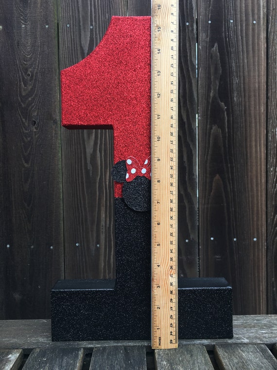 Number 1 Photo Prop,Minnie Mouse Number 1,First Birthday,1st Birthday,Minnie,Giant Number,Minnie Number,Photo Prop,Centerpiece,16 inches