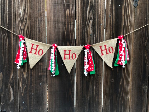 HoHoHo Banner,HoHoHo,Christmas,Christmas Banner,Santa Banner,Christmas Decoration,Christmas Decor,Holiday Decor,Red & Green, Photo Prop