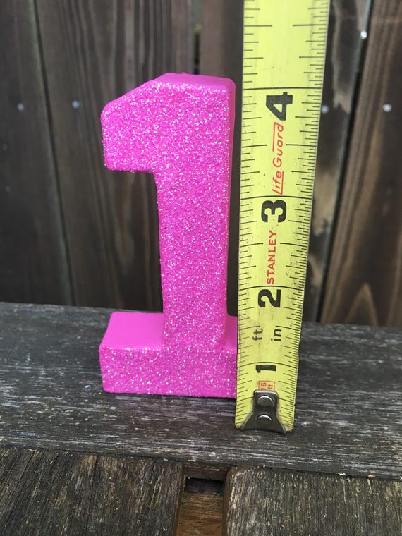 Number 1 Photo Prop, Cake Topper, Number 1 Cake Topper, First Birthday, Pink, Glitter, Cake Smash, 1st, Number One, 4 inches