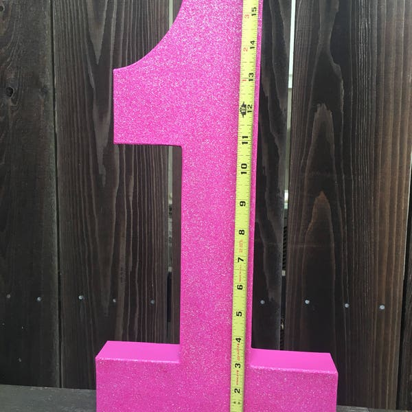 Number 1 Photo Prop, First Birthday, 1st Birthday, Number One, Giant Number, Pink, Pink Number, Cake Smash, Table Centerpiece, 16 inches