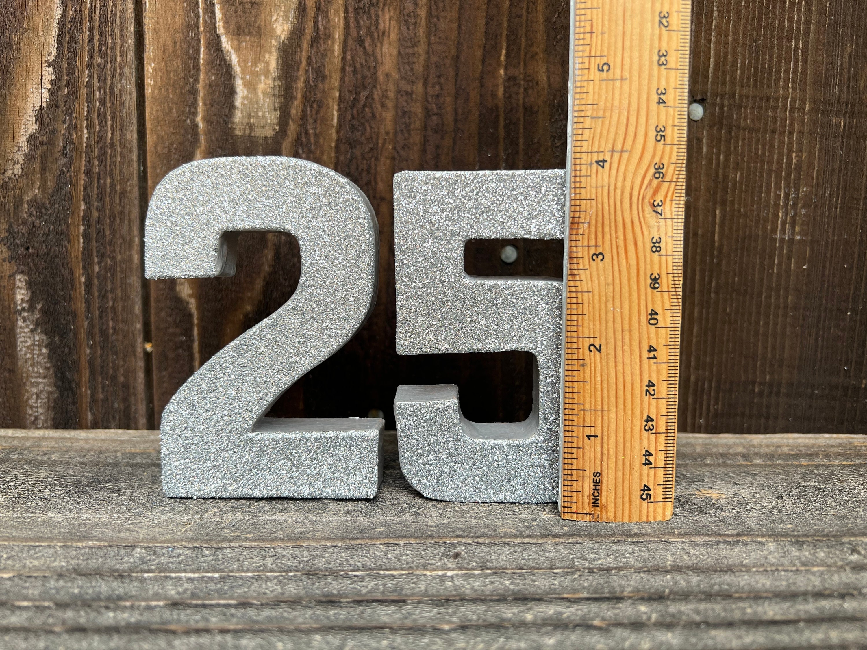 Number 25 Cake Topper Cake Topper Number 25 Photo Prop 25th Birthday 