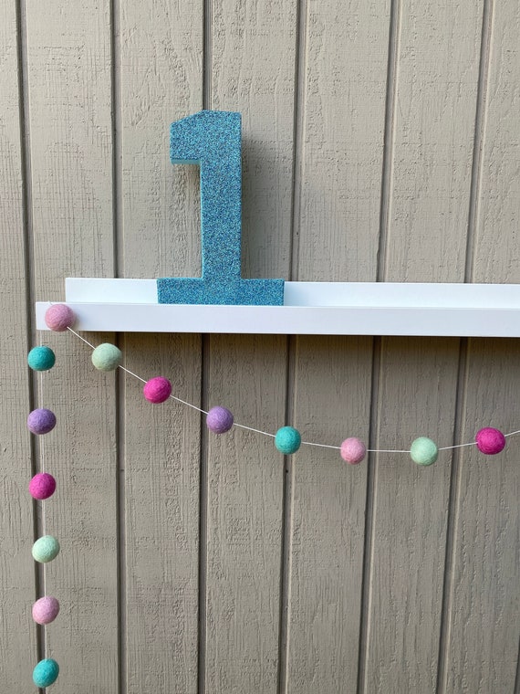 Unicorn Felt Garland,Felt Garland,Unicorn Birthday,Pom Pom Balls,Felt Ball Garland,Unicorn Garland,Unicorn Party,Nursery,Baby Shower