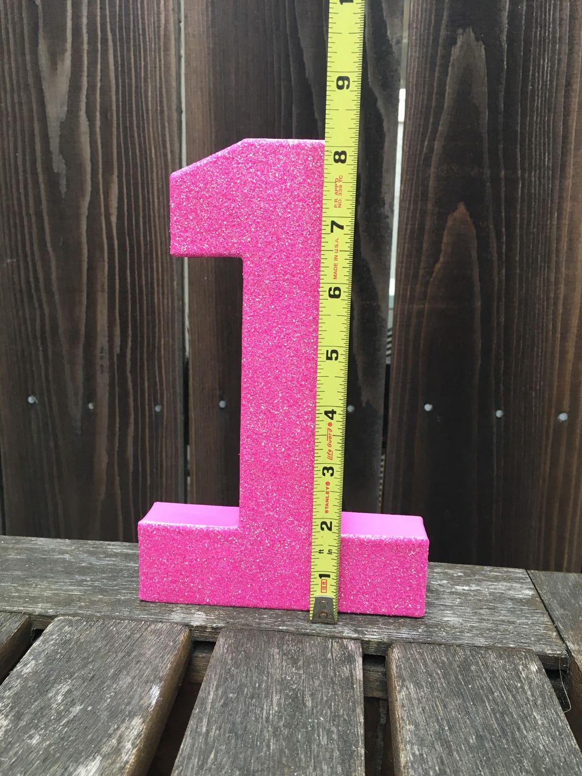 Number 1 Photo Prop First Birthday Pink 1 Pink Glitter | Etsy