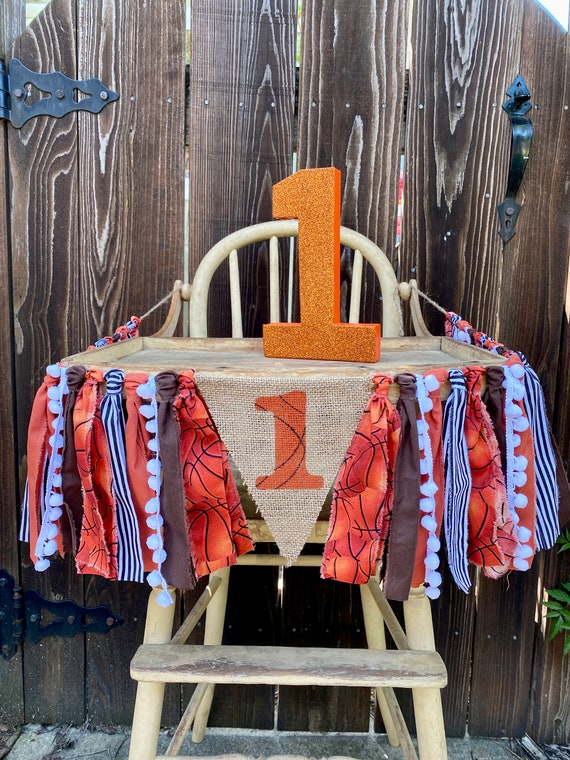 High Chair Banner,Basketball,Basketball Birthday, Rookie of the Year,Basketball First Birthday,Basketball 1st Birthday,Basketball Garland