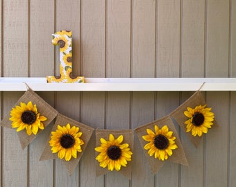 Sunflower Banner,Sunflower,Sunflower Party,Sunflower Decor,Sunflower Garland,Summer Party,Summer Banner,Fall Banner,Fall Decor,1st Birthday
