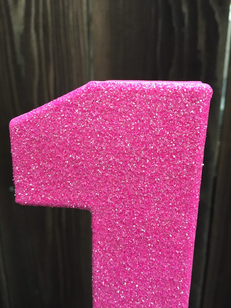 Number 1 Photo Prop First Birthday Pink 1 Pink Glitter - Etsy