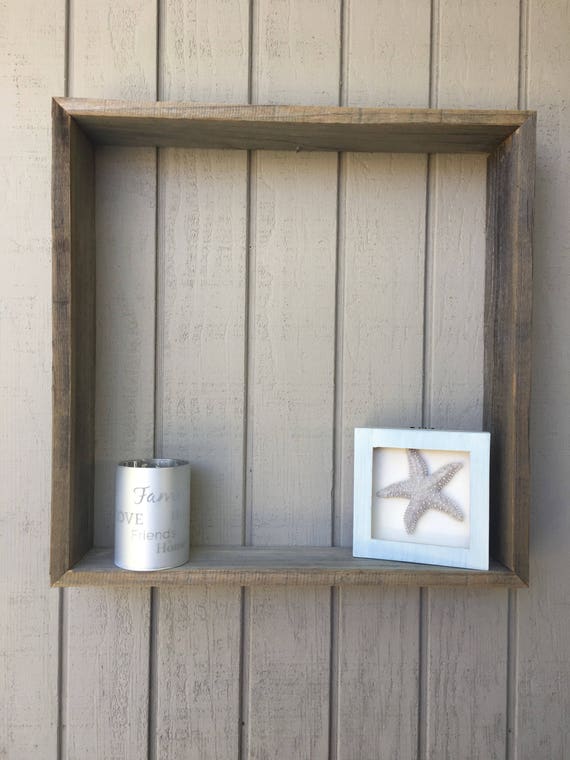 Wooden Square Shelflargesquare Floating Shelveswooden Box Image 0