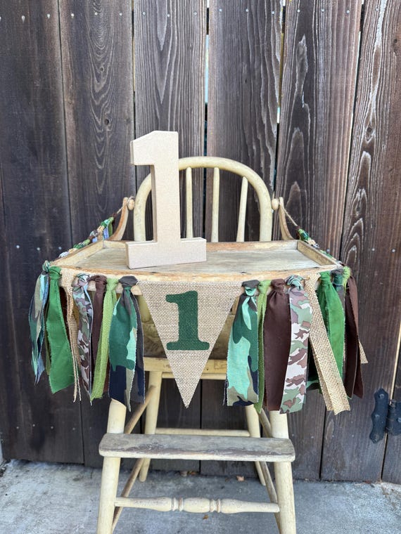 High Chair Banner, Camo Birthday, Army Birthday, 1st Birthday, First Birthday,Boy Birthday, Camo Banner, Army Banner, Photo Prop