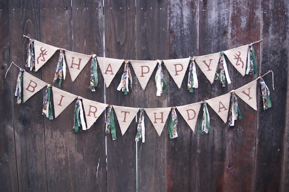 Happy Birthday Banner,Hunting Birthday,Camo Theme,Camo Birthday,Camouflage Banner,Hunting Theme,Hunting Banner,1st Birthday,Camouflage,Deer